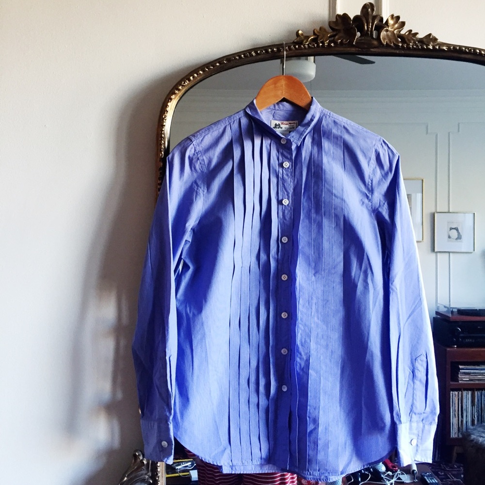 J. Crew Thomas Mason Tuxedo Shirt In Periwinkle